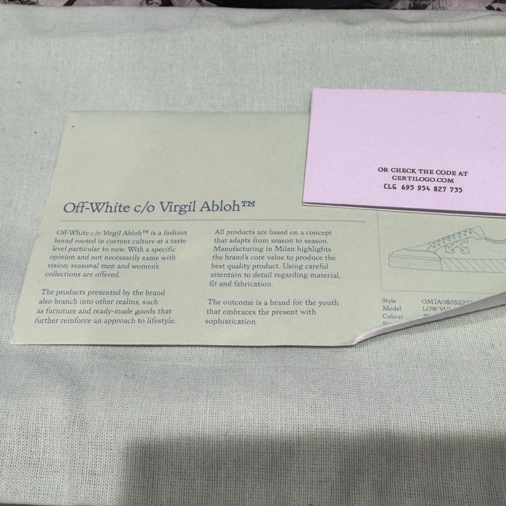 Off-White C/O Virgil Abloh VULCANIZED COA & box - Picture 13 of 16